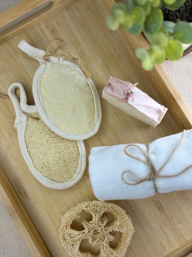 اسکراب بدن دو روی لوفا